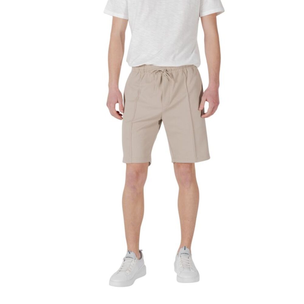 Antony Morato Casual Shorts Relaxed Fit Drawstring Waist Men Beige